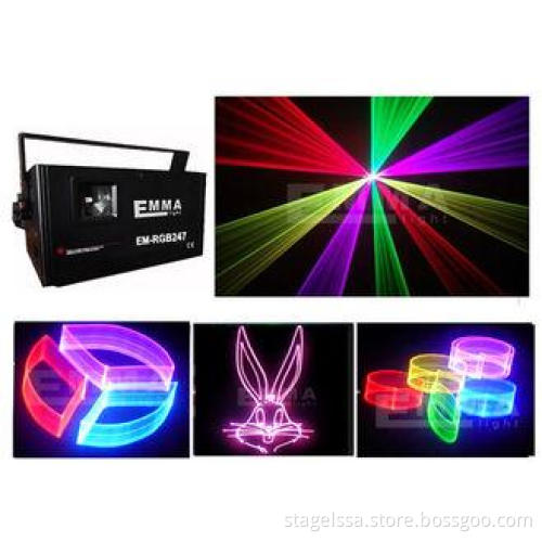 1.5W RGB Laser 3d Party Light , Disco Laser Light With SD